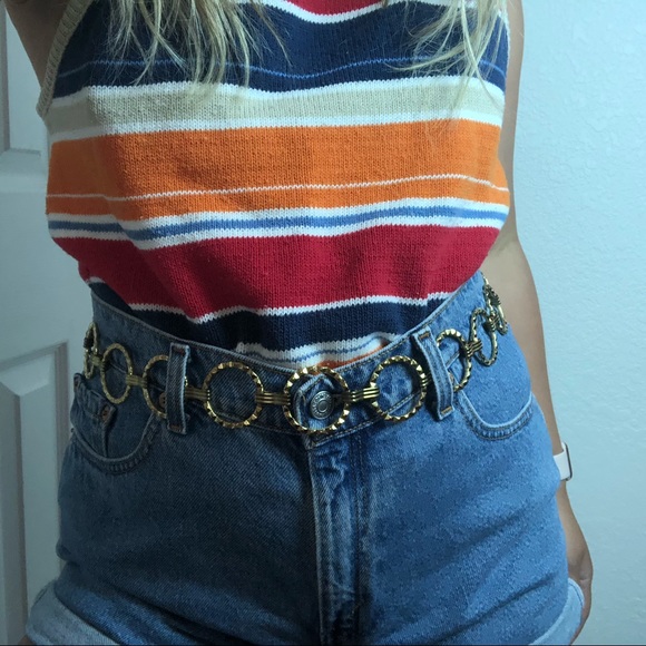 π Vintage π Gold Metal Belt - Picture 1 of 7
